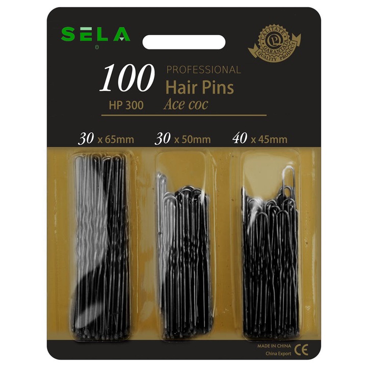 Set 100 Ace coc Sela negre 3 dimensiuni 45/50/65mm