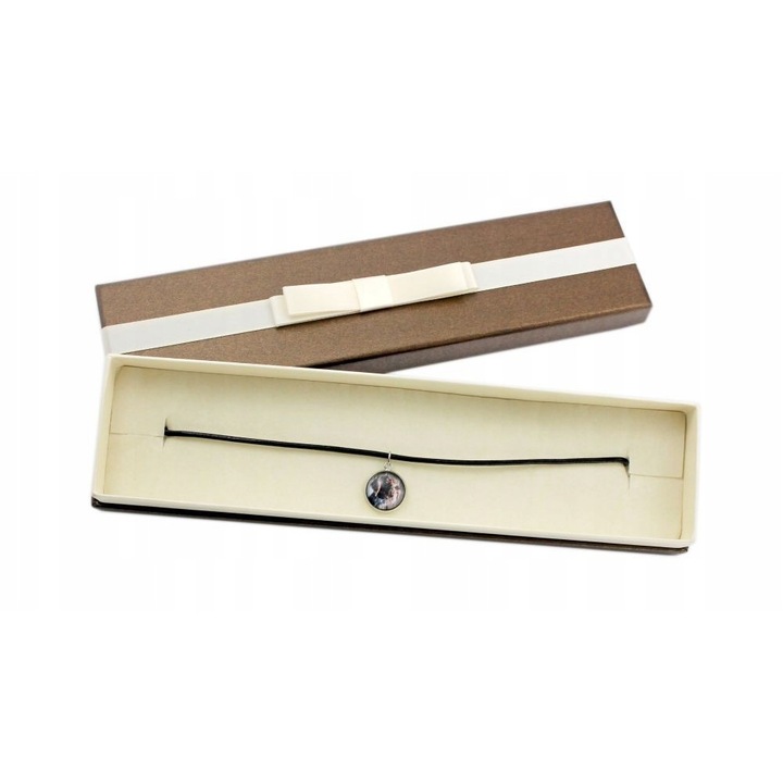 Uniszex nyaklánc, Art-Dog, fém/textil, többszínű