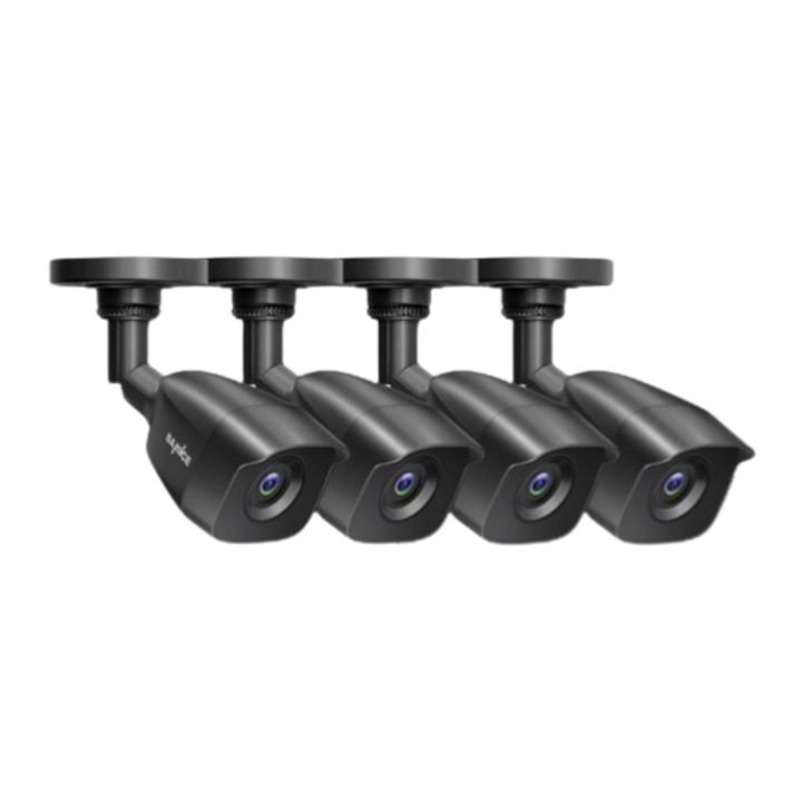 4db térfigyelő kamera készlet, Sannce, 1080P HD, kültéri, 2MP, CCTV, IP66, 3,6 mm-es objektív