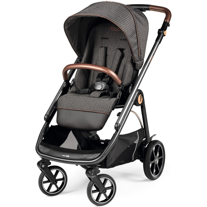 Carucior pentru bebelusi Peg Perego Veloce, 0 - 22 kg, 500, Negru/Gri