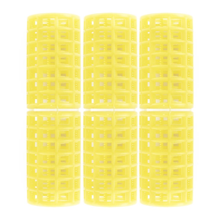 6 db műanyag hajcsavaró készlet, 3,5 x 7 cm, W42 kód