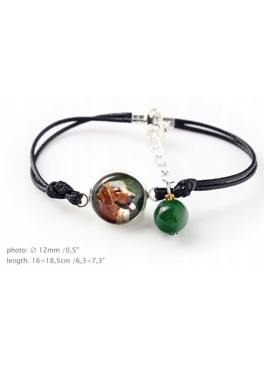 Golden Retriever fényképes ékszerkészlet, Art-Dog, fekete