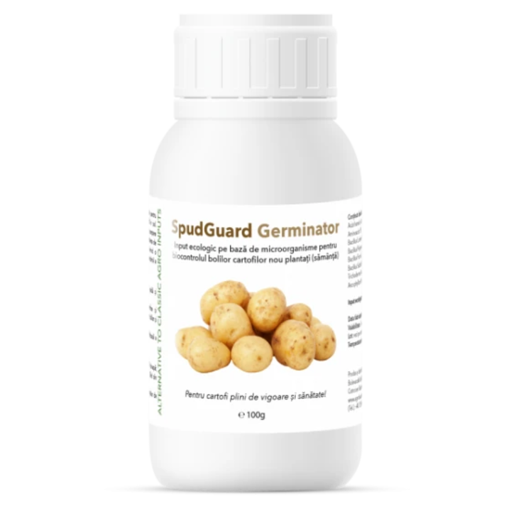 Input ecologic pe baza de microorganisme pentru biocontrolul bolilor cartofilor nou plantati (samanta), SpudGuard Germinator, 100 grame
