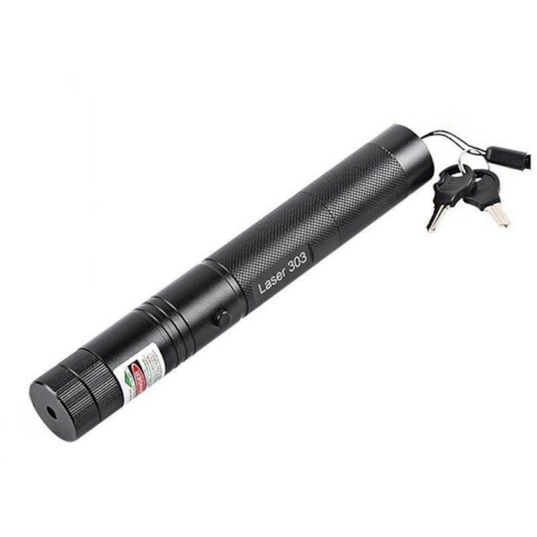 Laser Pointer Verde Puternic, 4 Capete Interschimbabile, Tnagora®, 1  Acumulator Li-ion 6800mAh, Metal, 10000 mW 