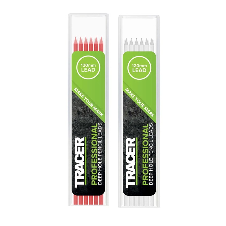 Set de 12x Mine Alternative Pentru Creion Tracer Deep Hole - 12 x 2.8 mm Mine Colorate 6 x Rosu & 6 x Alb