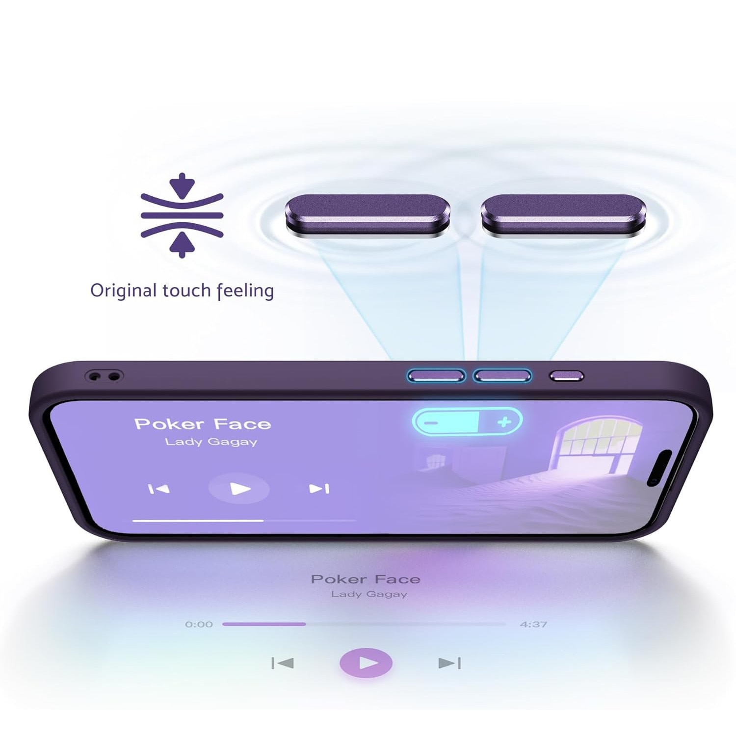 Husa pentru iPhone 15, MobileSmart, Hybrid ultra slim, carcasa spate Antisoc, Purple