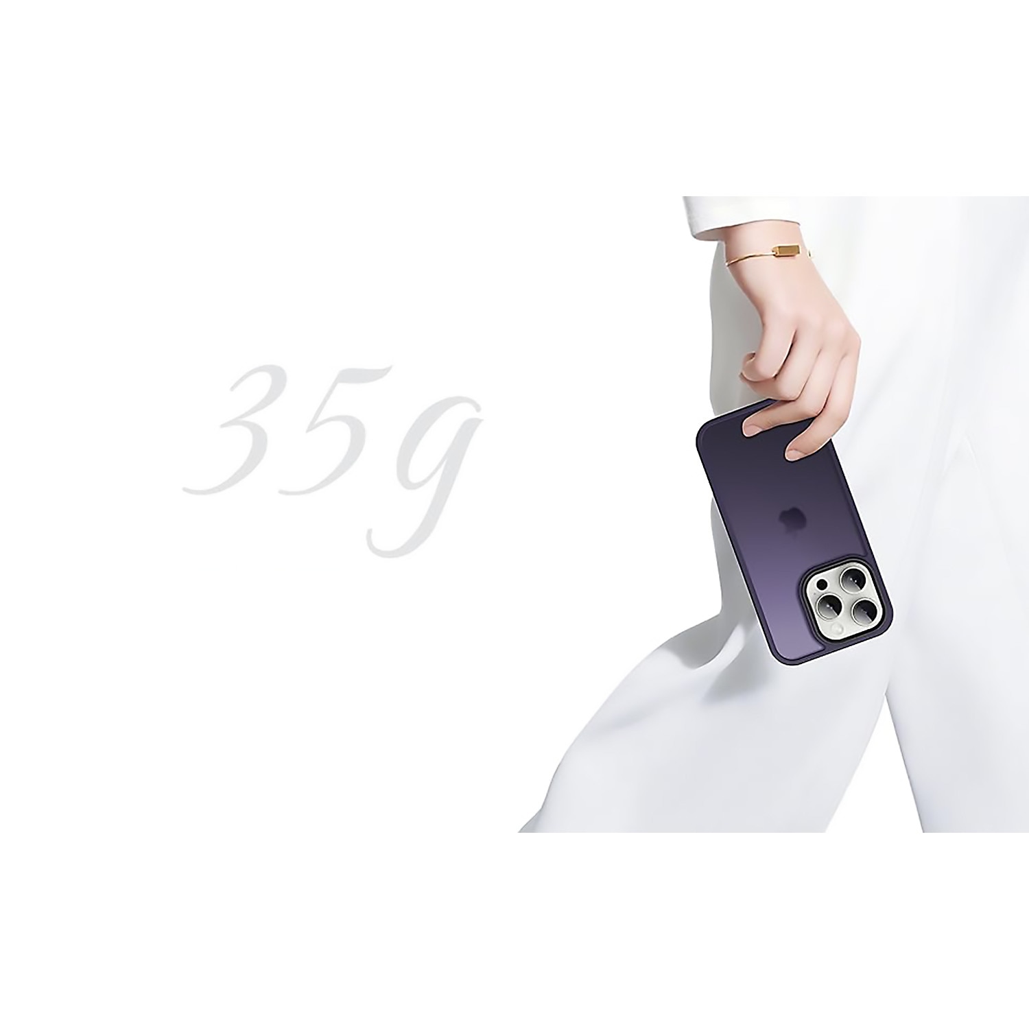 Husa pentru iPhone 15 PRO, MobileSmart, Hybrid ultra slim, carcasa spate Antisoc, Purple
