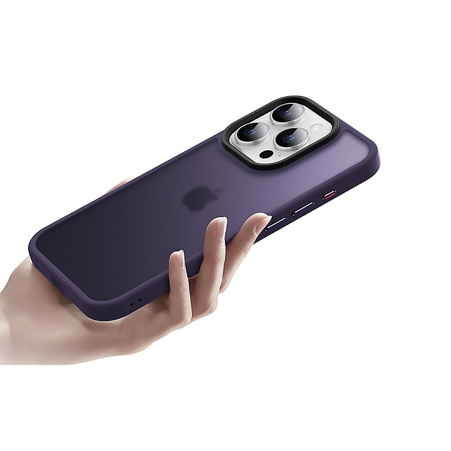 Husa pentru iPhone 15 PRO, MobileSmart, Hybrid ultra slim, carcasa spate Antisoc, Purple