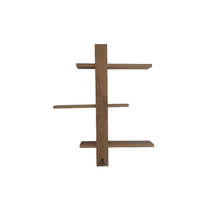 Raft de perete din Stejar masiv, 80 x 50 x 8cm