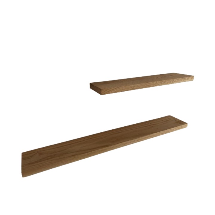 Set 2 Polite din Stejar masiv, 40 x 65 cm