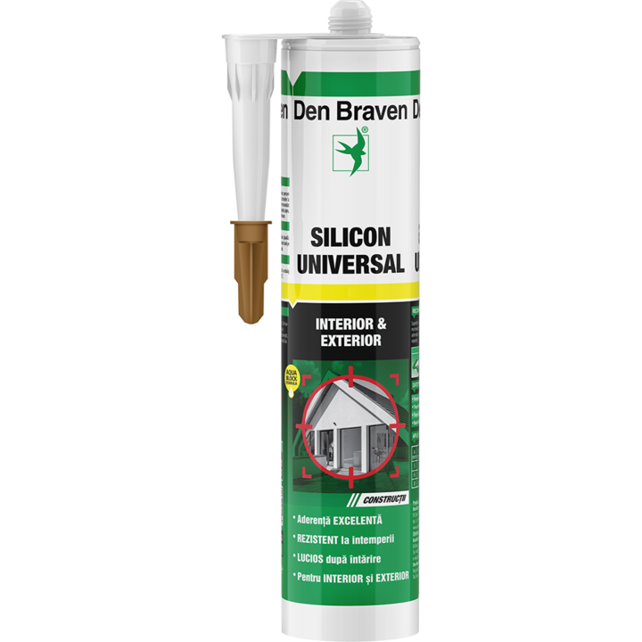 Silicon universal Den Braven 1001 U, maro, interior / exterior, 280 ml