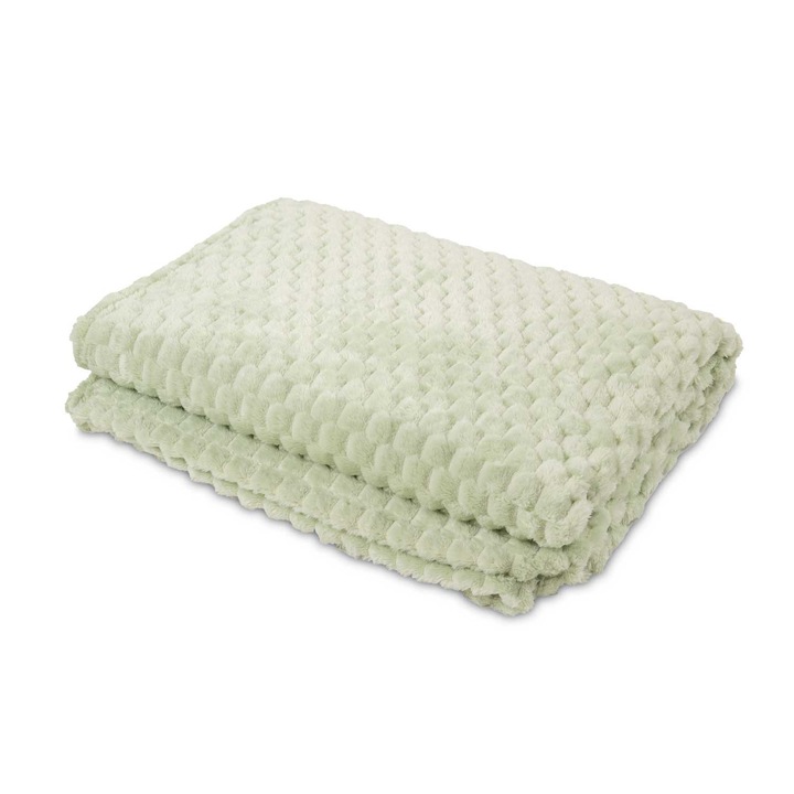 Одеяло TED BED EAD, Поларено, зелено, 150х200