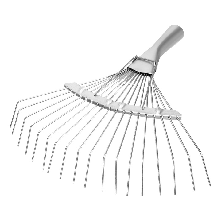 Гребло Palisad, за листа, стоманено, тип ветрило, 350 мм, 18 кръгли зъби, без дръжка, поцинковано