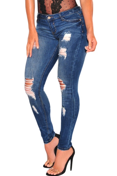 Női farmer, WildFashion, 173144, pamut, kék farmer, M INTL