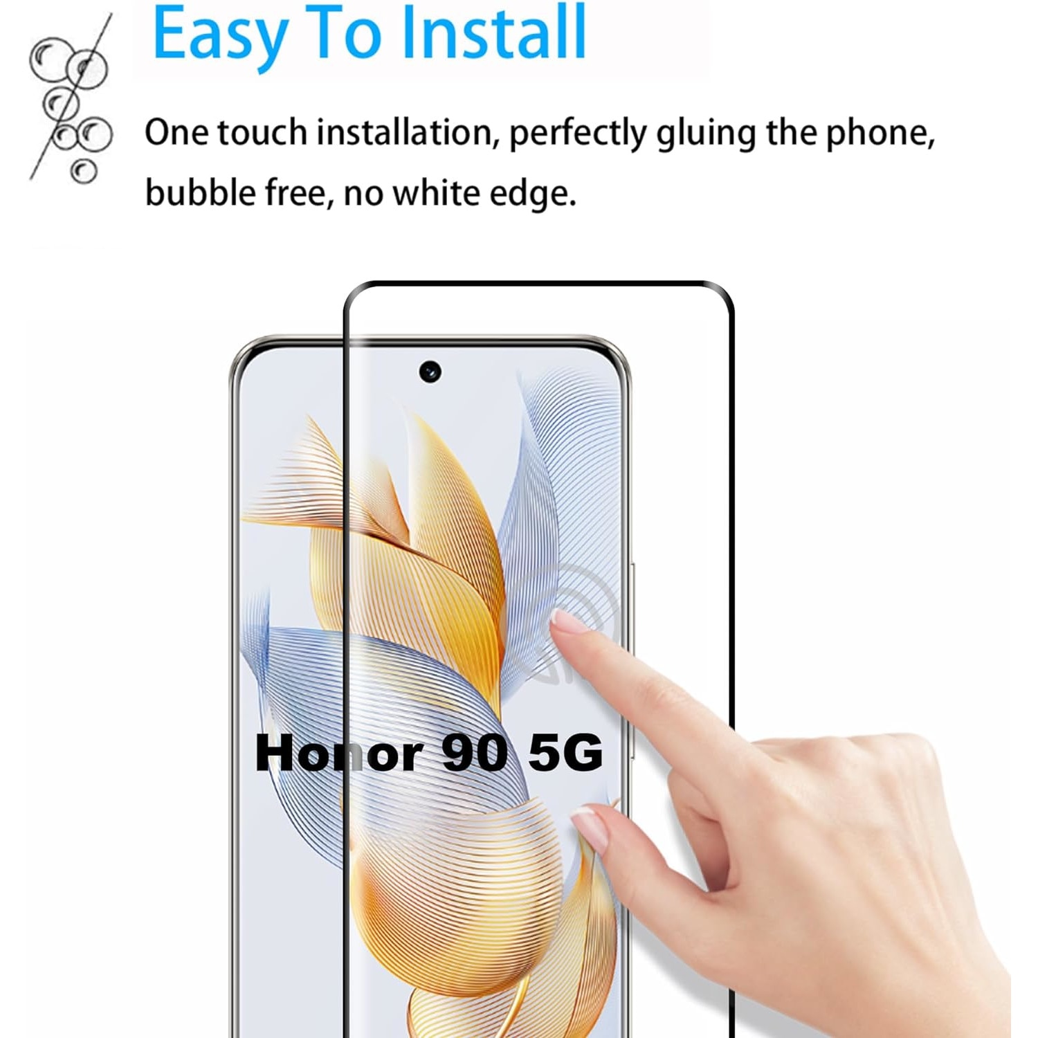 Folie sticla compatibila cu Honor 90 - Contur negru