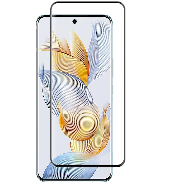 Folie sticla compatibila cu Honor 90 - Contur negru