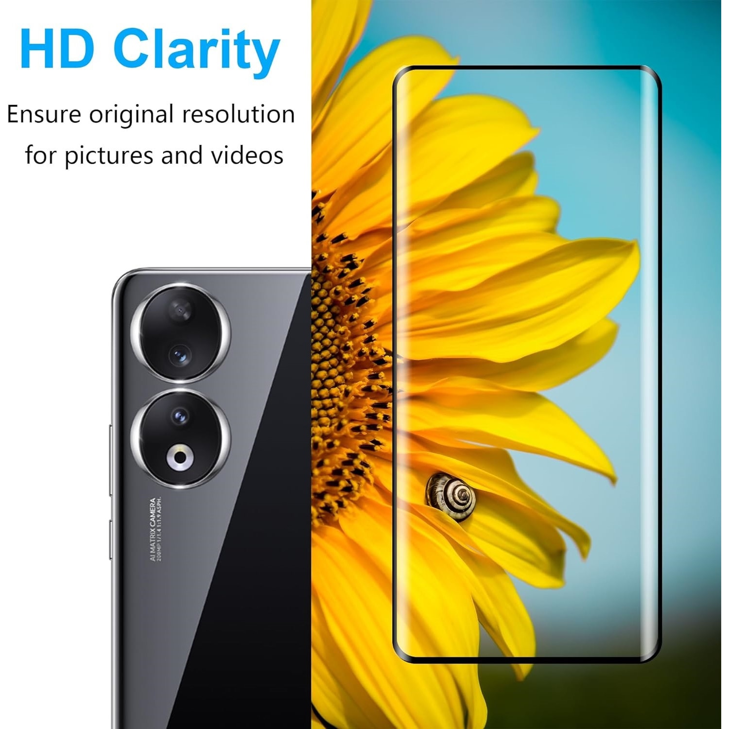 Folie sticla compatibila cu Honor 90 - Contur negru