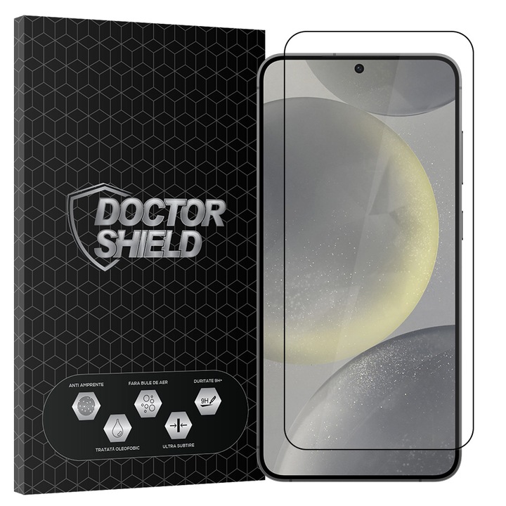 Folie Sticla Dr.Shield, Compatibil Samsung Galaxy S24 5G, Full Glue, Protectie Profesionala 2.5D