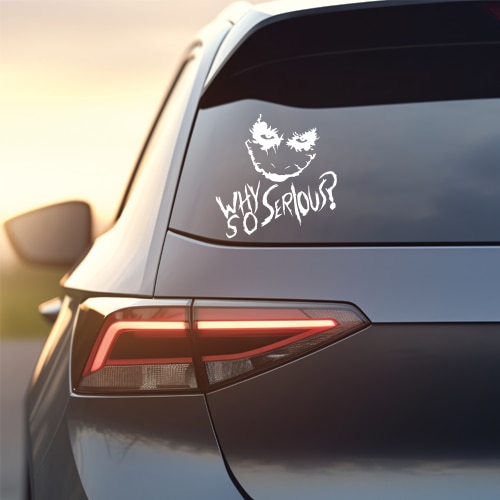 WHY SO SERIOUS　 Sticker Why So Serious, negru, 30x27cm - eMAG.ro
