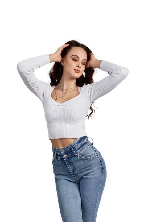 Crop top trikó szín fehér