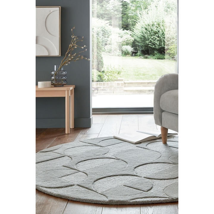Covor, Flair Rugs, Gigi Gri 160X160 cm, rotund, Flair Rugs