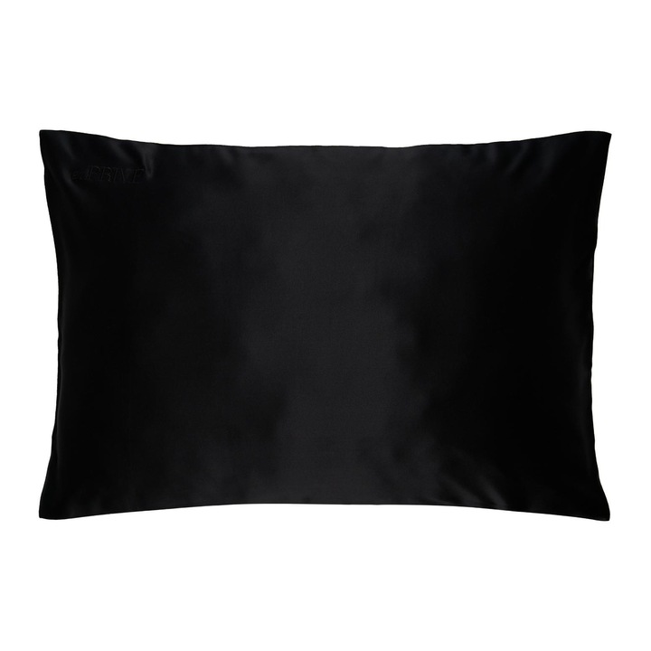 Fata de perna din matase naturala mulberry 22 momme En Privé, 50x70 cm, Negru