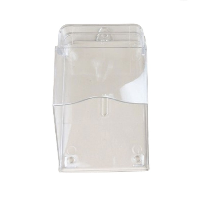 Acoperire impermeabila pentru sonerie, JENUOS®, chenar dedicat pentru atasare numar casa sau apartament, 111 x 63.5 x 52 mm, Transparent