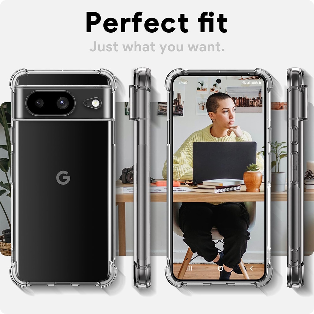 Husa compatibila cu Google Pixel 8, Protectie antisoc, Silicon Ultra Slim High Tech, Crystal Clear
