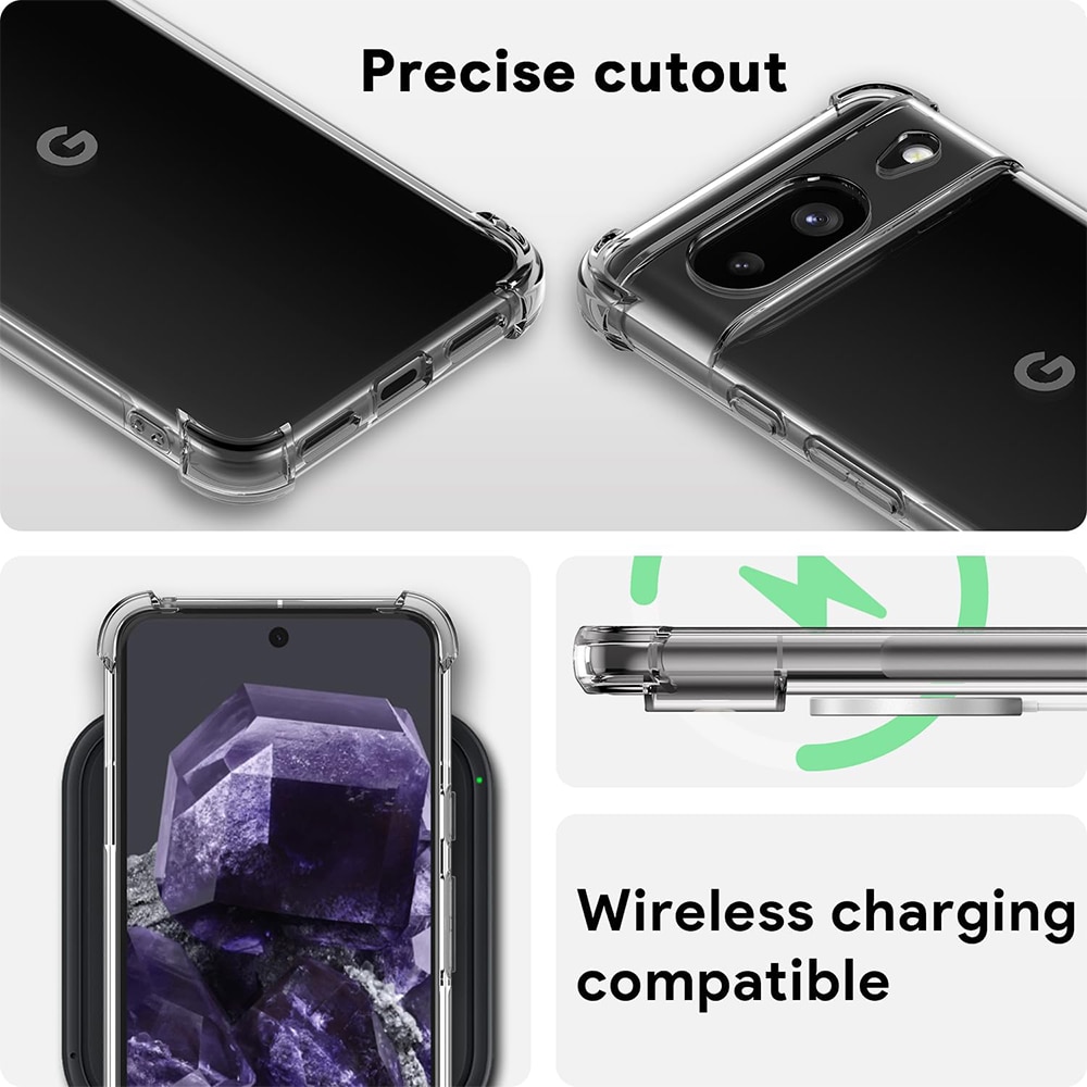 Husa compatibila cu Google Pixel 8, Protectie antisoc, Silicon Ultra Slim High Tech, Crystal Clear