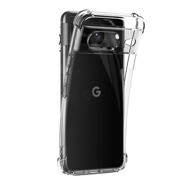 Husa compatibila cu Google Pixel 8, Protectie antisoc, Silicon Ultra Slim High Tech, Crystal Clear