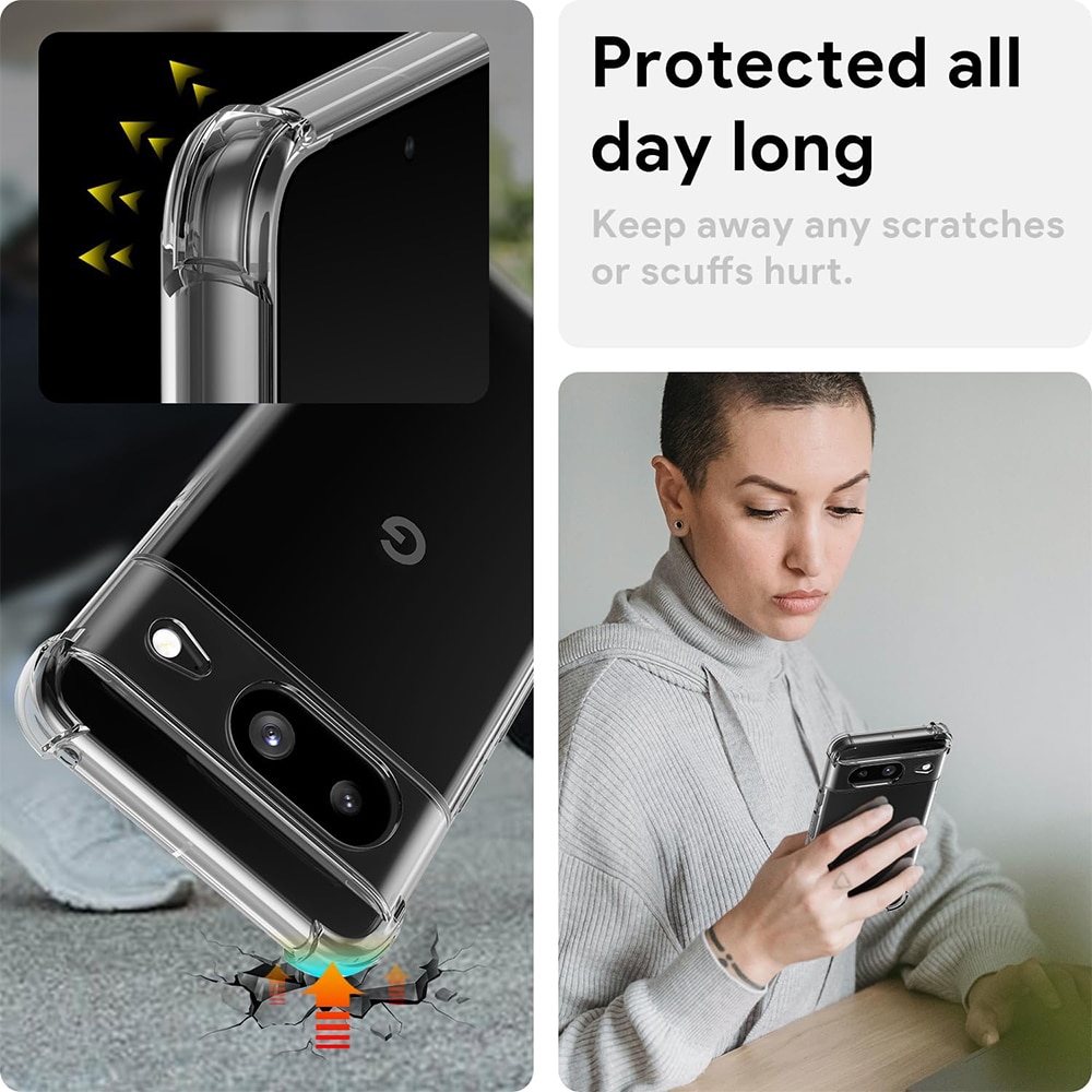 Husa compatibila cu Google Pixel 8, Protectie antisoc, Silicon Ultra Slim High Tech, Crystal Clear