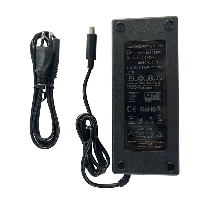 Зарядно устройство Electric Move, За електрическа тротинетка Kugoo Kirin G2 Max, 54, 6V 2A, Черен