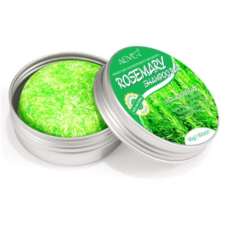 Шампоан против косопад, против пърхот, стимулиращ и укрепващ шампоан с органичен розмарин, 100% натурален, Оливър 60 гр