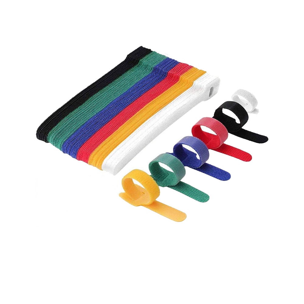 Set Riglete Cabluri Set 30 organizatoare cabluri, Velcro, 12x150mm, Multicolor - eMAG.ro