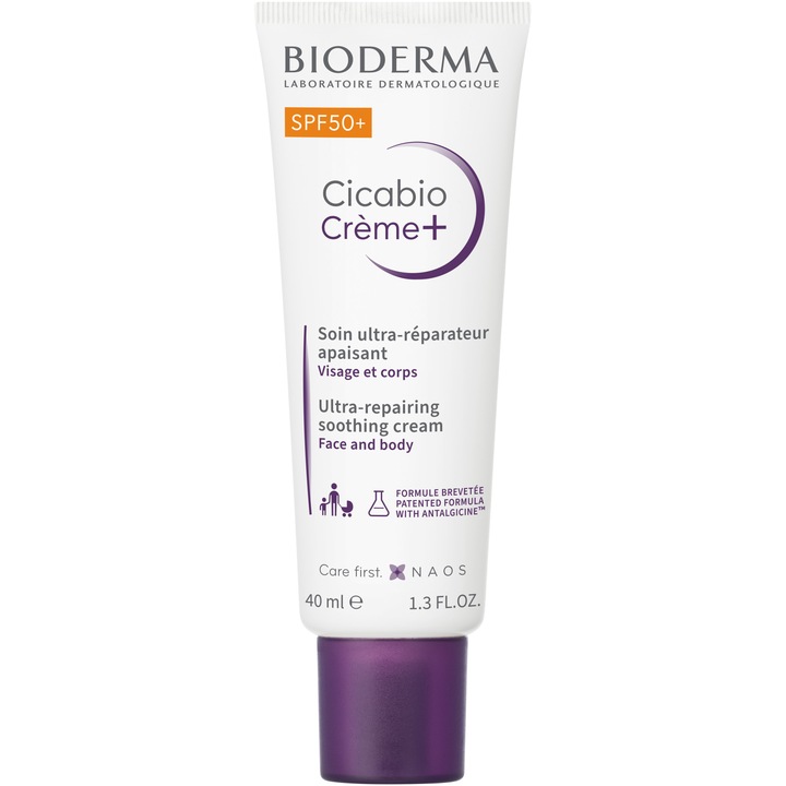 Възстановяващ крем Bioderma Cicabio Cream+ SPF50+, 40 мл