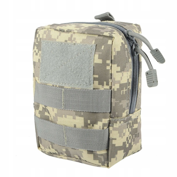 Rucsac multifunctionala, sistem prindere MOLLE, camuflaj ACU, 17x11x7.5cm