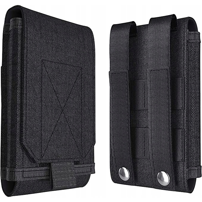 Husa tactica pentru telefon, poliester, negru, 17x10x2cm