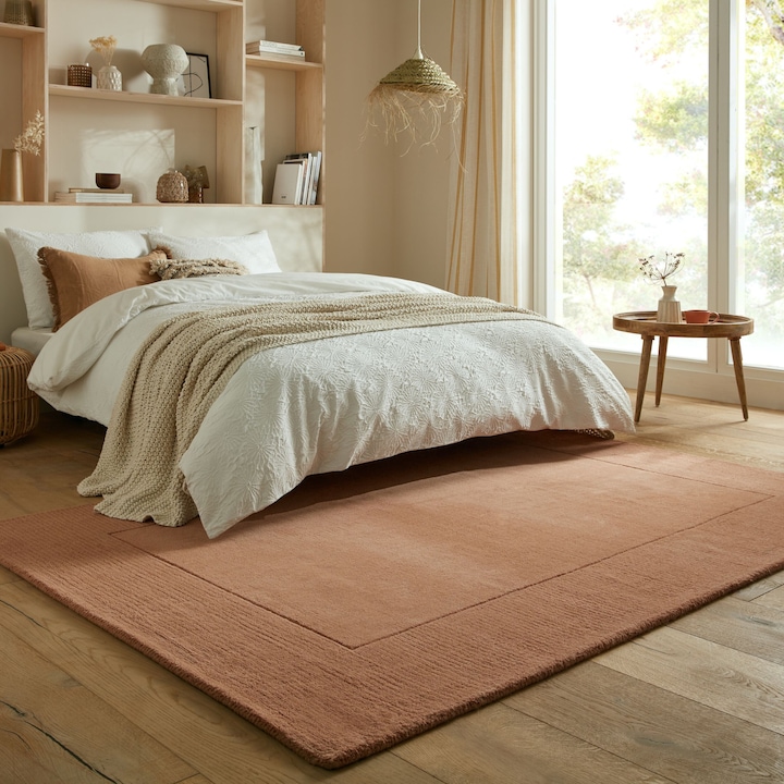 Covor, Flair Rugs, Textured Wool Border Portocaliu 160X230 cm