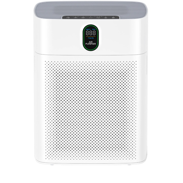 Purificator de aer Hubble Connected Pure 3-in-1, Boxa Bluetooth, Lumina de veghe, alb