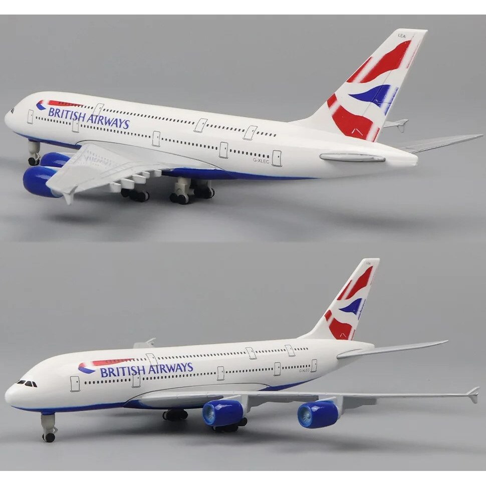 Version LED] British Airways a-380 1/150 45cm Modèle d'avion en résine Produit des compagnies aériennes - Chine Plan modèle et jouets miniatures prix