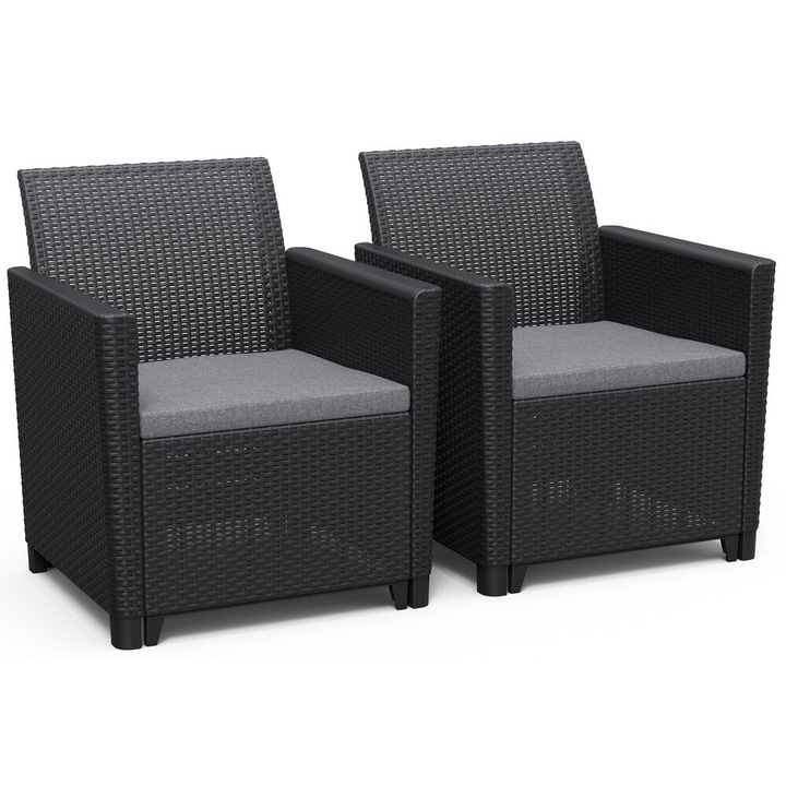 Keter Claire Balcony műrattan kerti bútor garnitúra - grafit