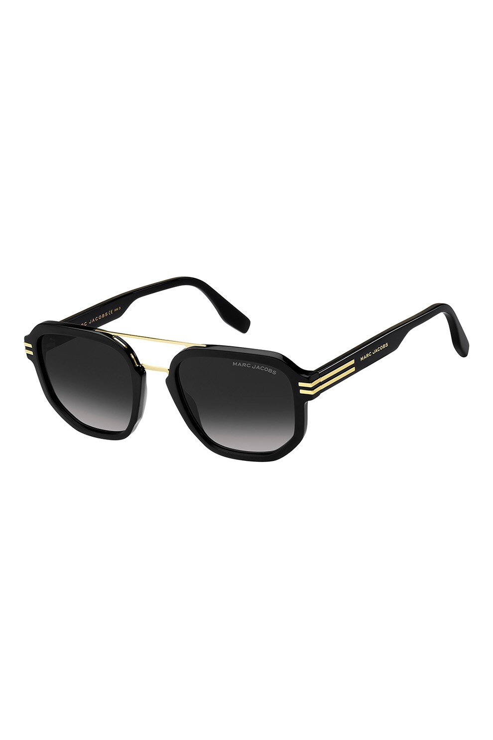 Marc Jacobs, Ochelari de soare cu lentile in degrade, Auriu, Negru, 53-21-145
