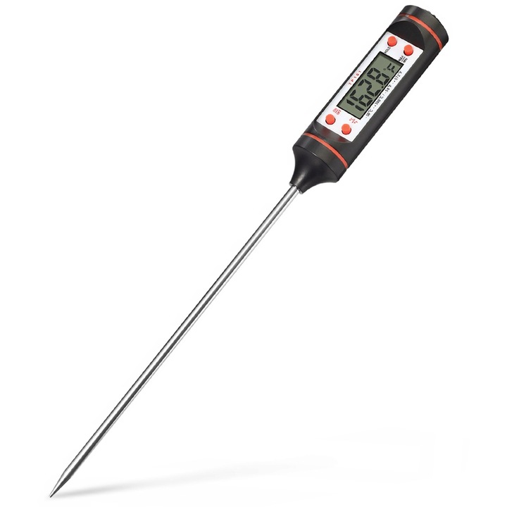 Кухненски термометър, DomowySwiat, цифров, LCD, -50°C до +300°C, 23.5cm