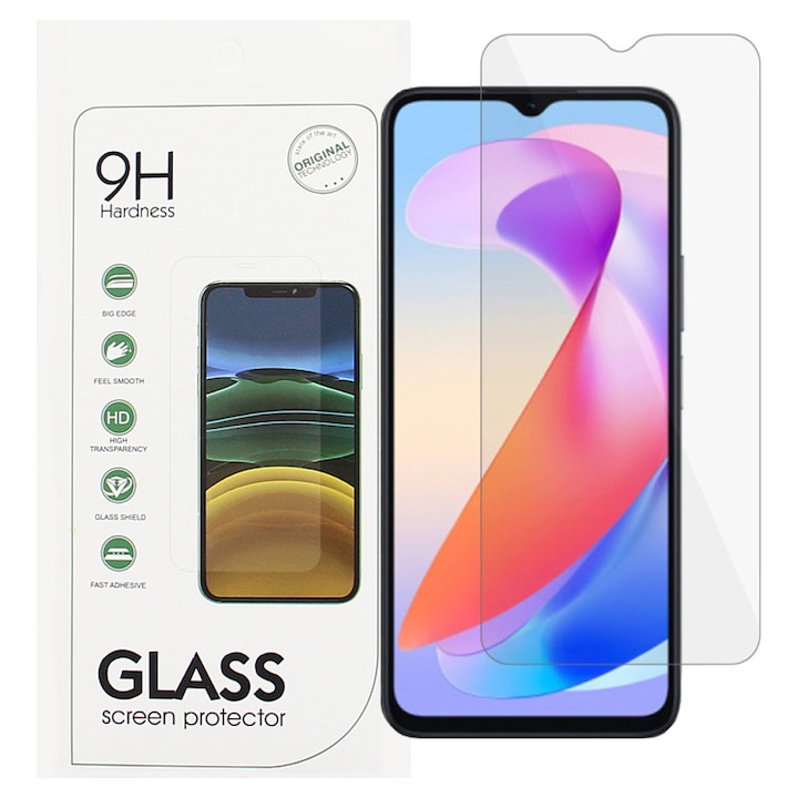 Honor X6a / X6b kompatibilis üvegfólia, előlapi, edzett, 9H, 0.3mm