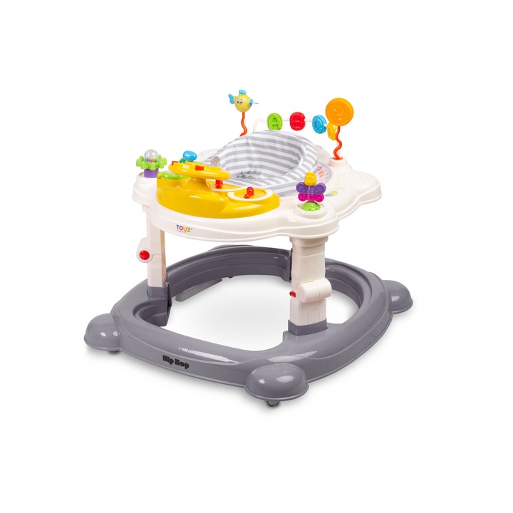 Premergator copii, TOYZ, Plastic, Cu accesorii, Rotativ, Gri