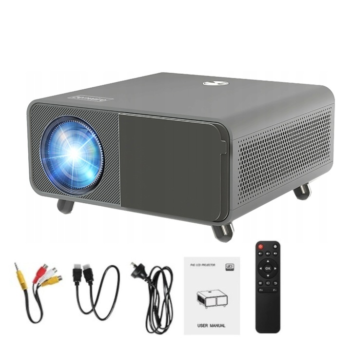 Видео проектор, Zenwire, X5 WiFi Android TV FULL HD 4K 550 години Автофокус за телефон