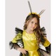 Rochita de Albinuta cu Luminite, cu aripioare din tulle, pentru serbari si Carnaval, Galben-Negru, 3-4 ani