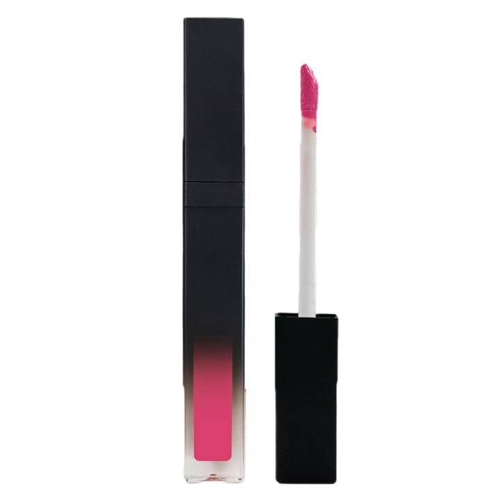 Ruj Mat lichid rezistent cu stralucire NovaCharm Girl Pink, Capul de perie este moale, Vegan / Cruelty-free, Rezistent la apa si mat, 5 ml