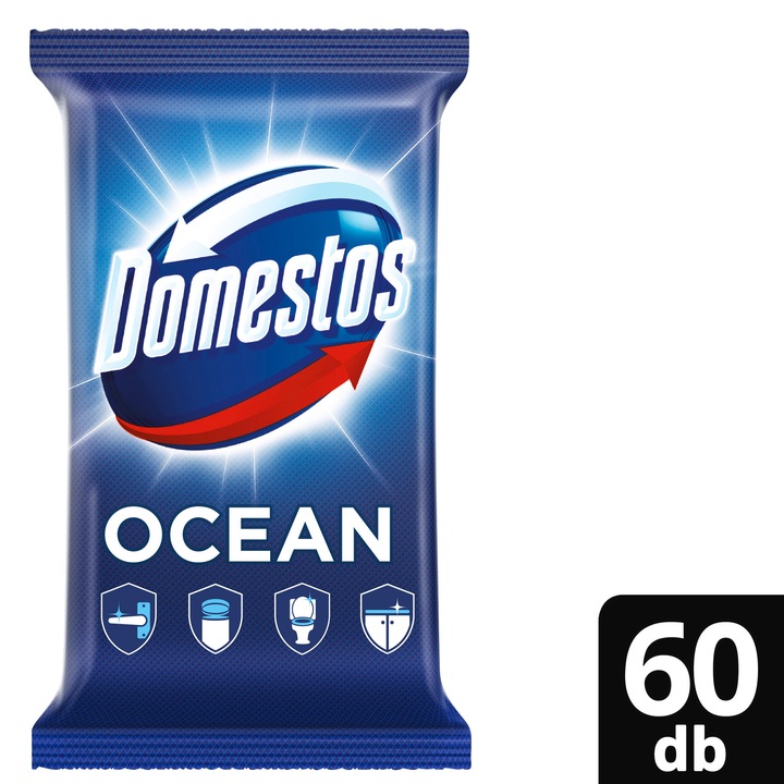 Domestos Ocean higiénikus törlőkendő, 60db