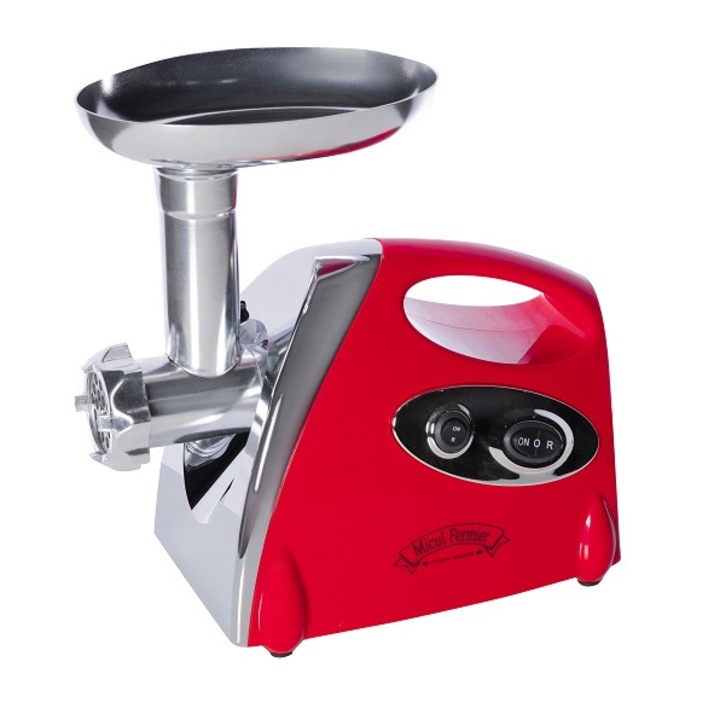 Masina electrica de tocat carne MICUL FERMIER GF-0417-S001-G02, 1400 W, rosie